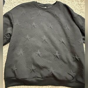 SHEIN Black Star Pattern Sweater